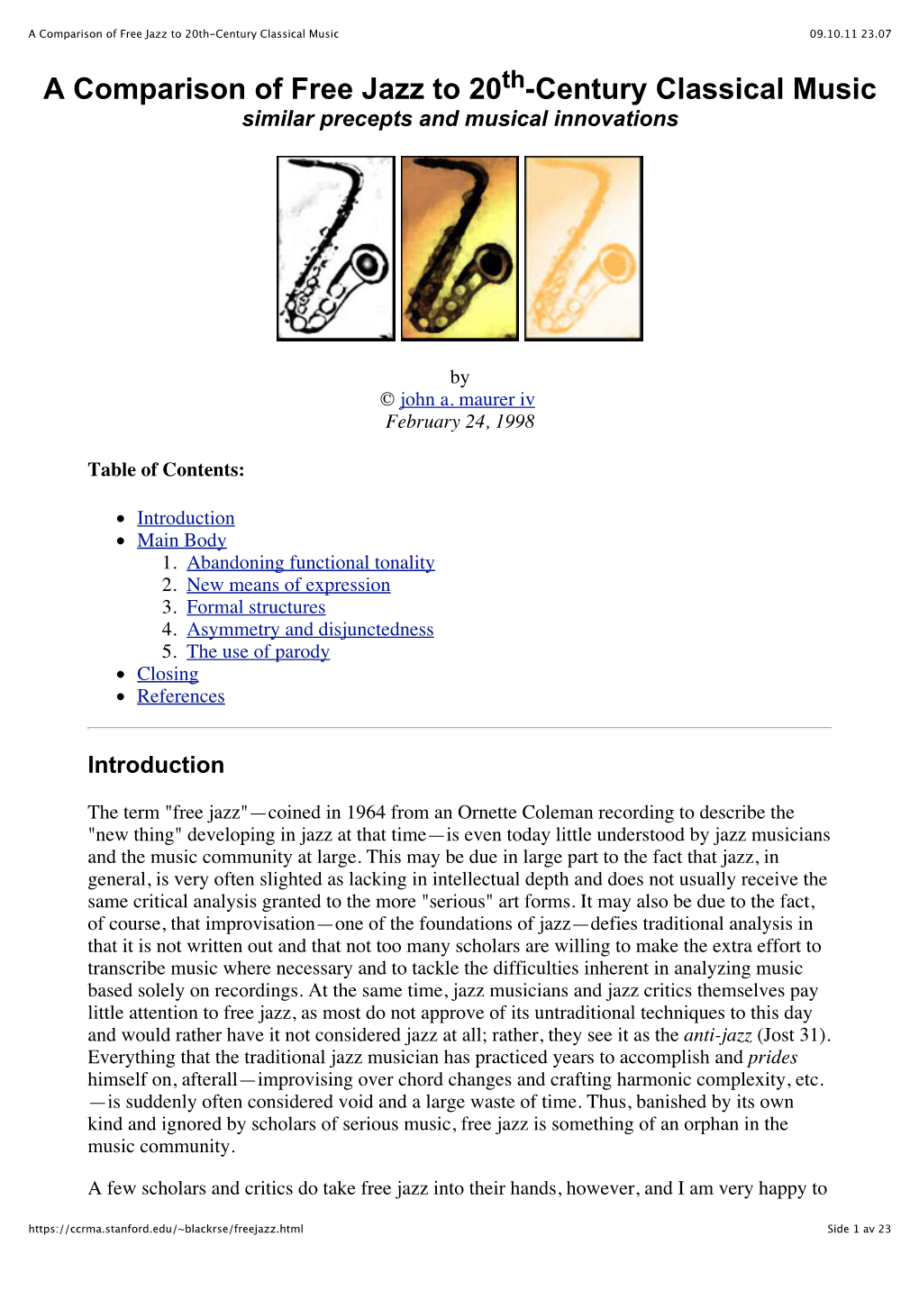 A Comparison of Free Jazz to 20Th-Century Classical Music 09.10.11 23.07