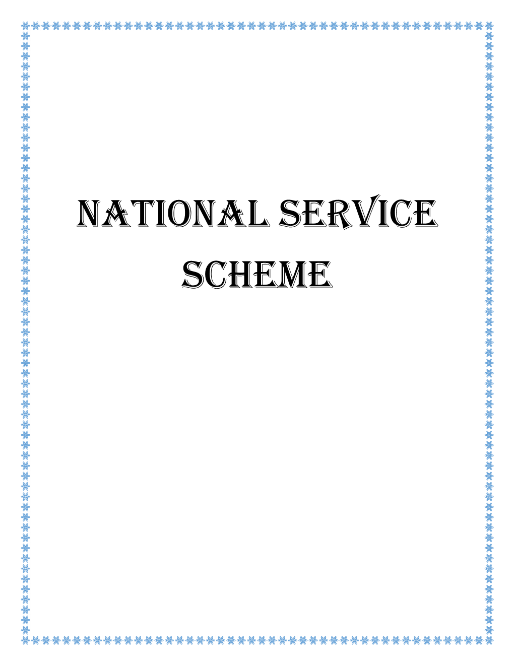 National Service Scheme Annual Report