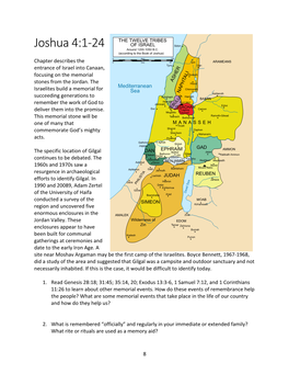 Joshua 4:1-24 of ISRAEL Sidon Around 1200-1050 B.C