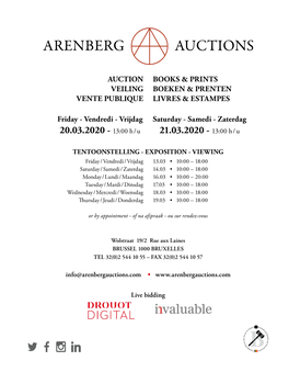 Auction Books & Prints Veiling Boeken & Prenten Vente