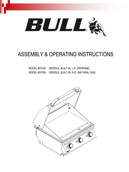 Assembly & Operating Instructions