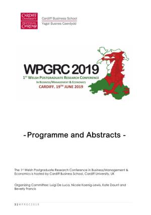 Programme and Abstracts