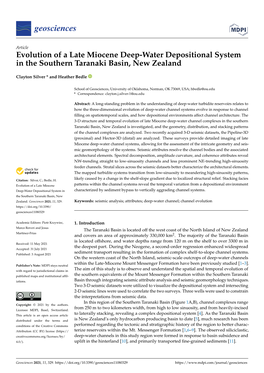 Evolution of a Late Miocene Deep-Water Depositional System in the Southern Taranaki Basin, New Zealand