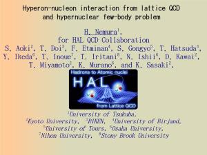 Hyperon-Nucleon Interaction from Lattice QCD and Hypernuclear Few-Body Problem