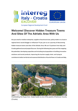 Discover Hidden Treasure Towns and Sites of the Adriatic Area with Us