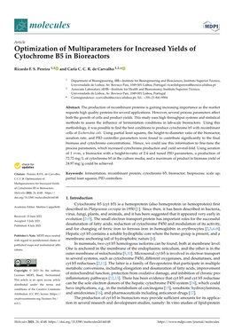 Optimization of Multiparameters for Increased Yields of Cytochrome B5 in Bioreactors