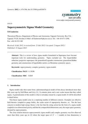 Supersymmetric Sigma Model Geometry