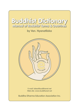 Pali Buddhist Dictionary