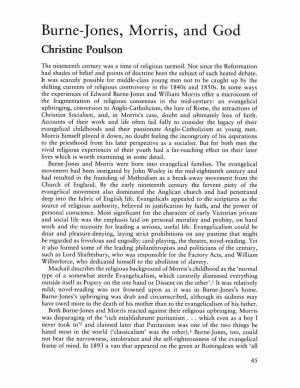 Burne-Jones, Morris, and God Christine Poulson