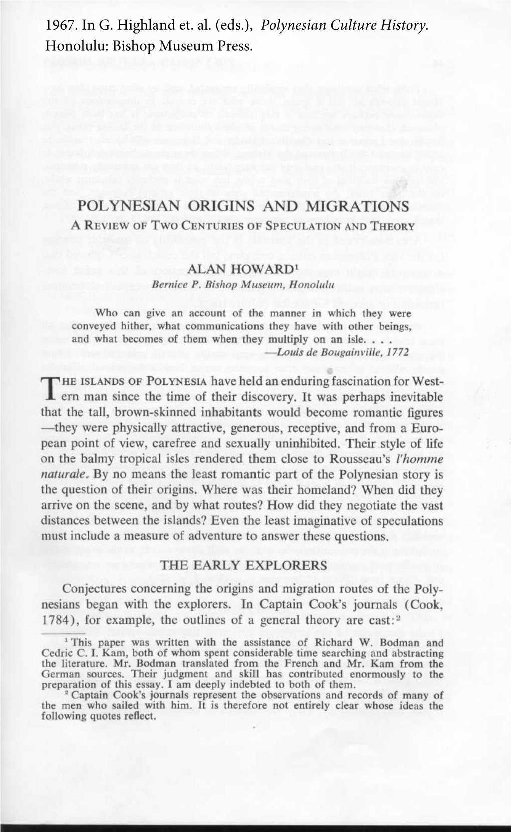 Polynesian Origins and Migrations