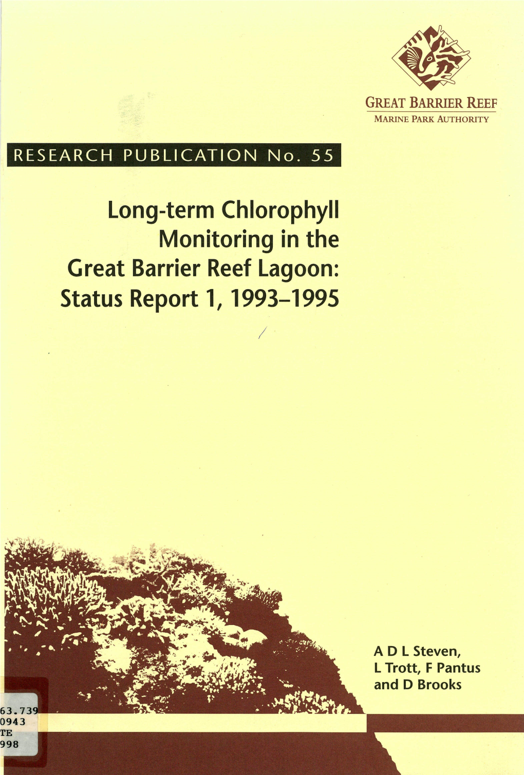 Long-Term Chlorophyll Monitoring in the Great Barrier Reef Lagoon: Status Report 1, 1993-1995