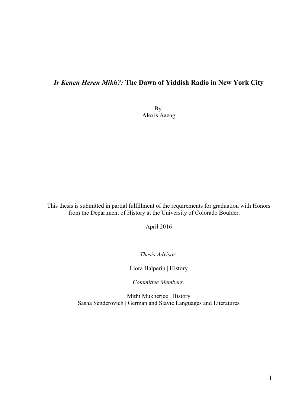 The Dawn of Yiddish Radio in New York City