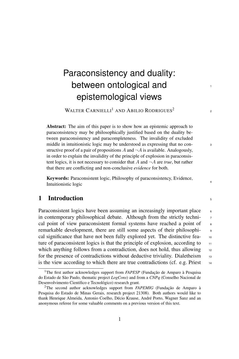 Paraconsistency and Duality