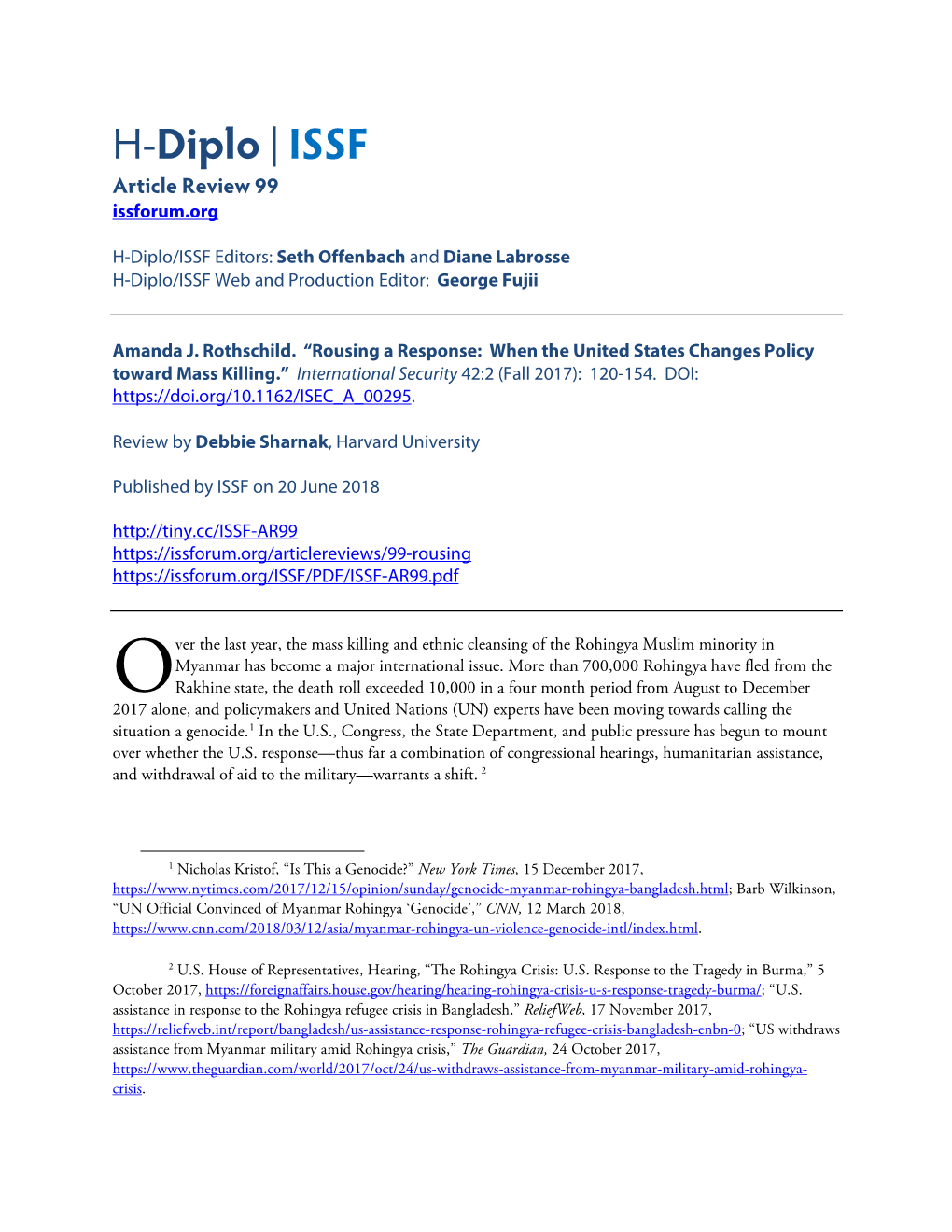 H-Diplo | ISSF Article Review 99 Issforum.Org