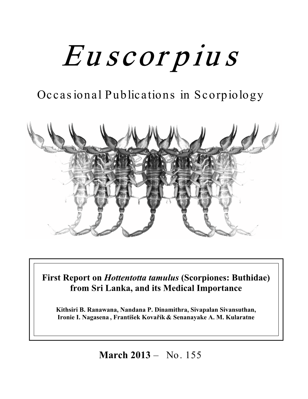 Euscorpius. 2013