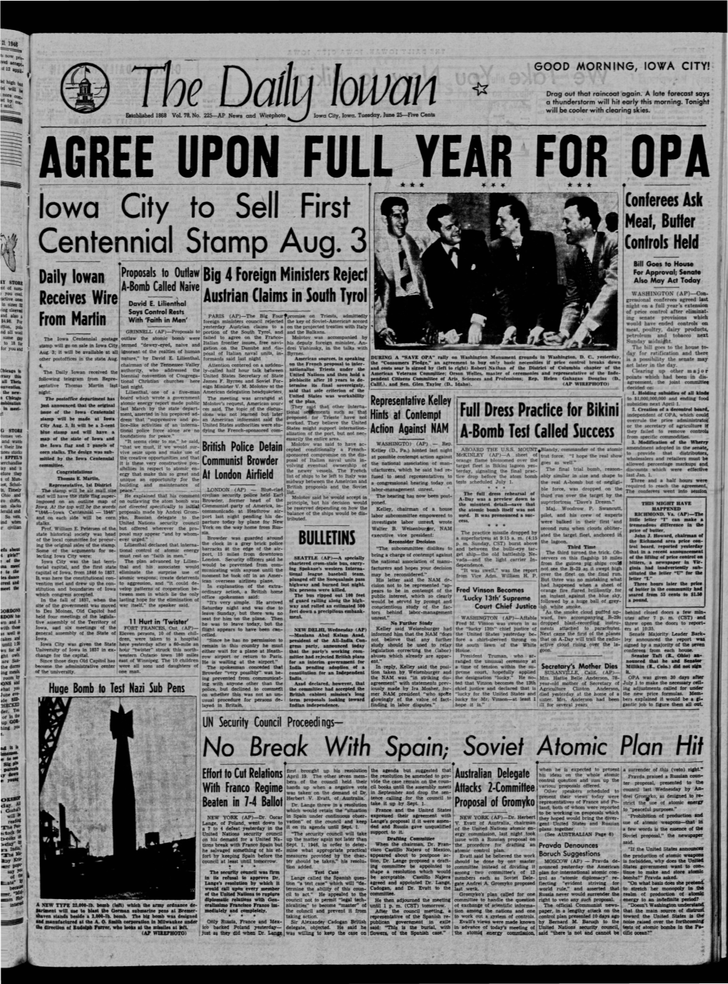 Daily Iowan (Iowa City, Iowa), 1946-06-25