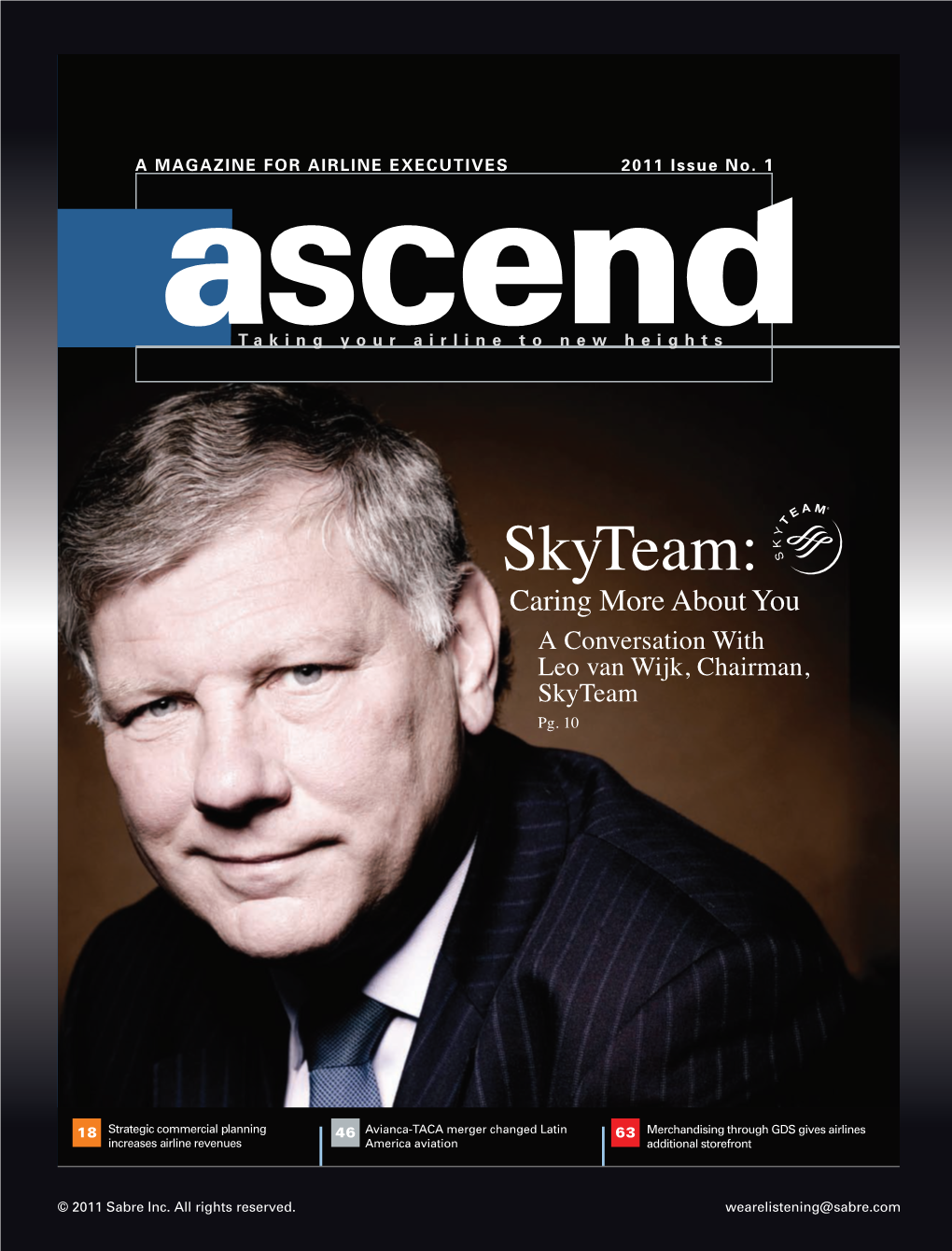 Skyteam: Caring More About You a Conversation with É Leo Van Wijk, Chairman, Skyteam Pg