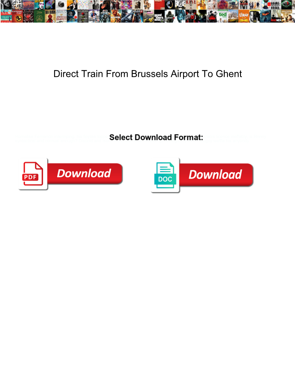 Direct Train from Brussels Airport to Ghent