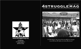 4Strugglemagissue 21: Fall 2012 from the Hearts and Minds of North American Political Prisoners and Friends