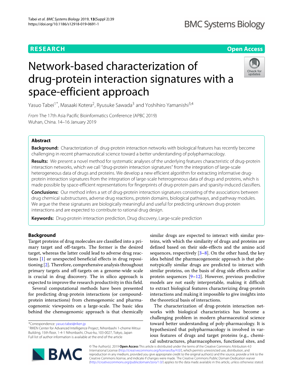 Network-Based Characterization of Drug-Protein Interaction Signatures