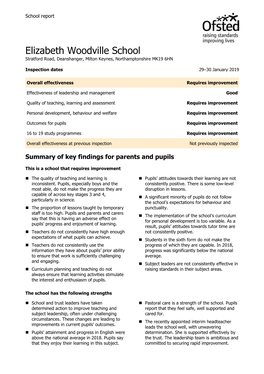 2019 Ofsted Report