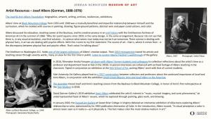 Artist Resources – Josef Albers (German, 1888-1976)