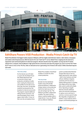 Editshare Powers VOD Production