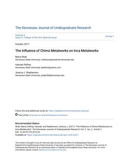 The Influence of Chimú Metalworks on Inca Metalworks