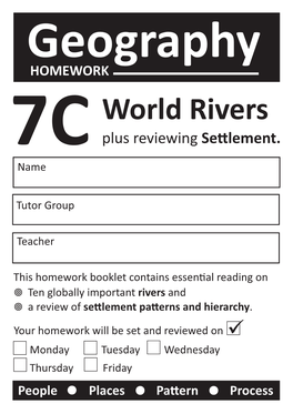 7C Rivers Homework Booklet