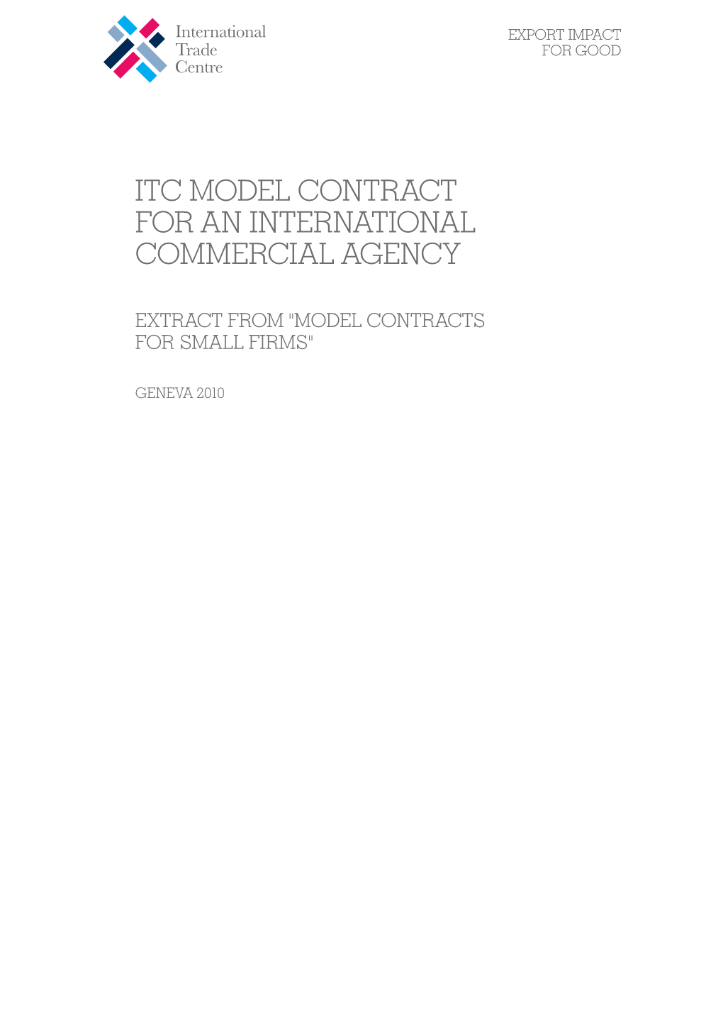 Model Contract for an International Commercial Agency