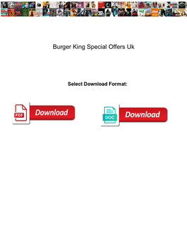 Burger King Special Offers Uk