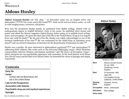 Aldous Huxley - Wikipedia