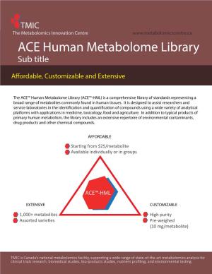 ACE Human Metabolome Library Sub Title
