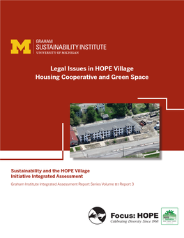 Legal Issues in HOPE Village Housing Cooperative and Green Space