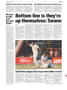 Bottom Line Is They're up Themselves: Swann