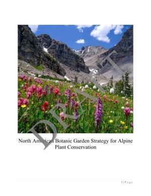 North American Botanic Garden Strategy for Alpine Plant Conservation