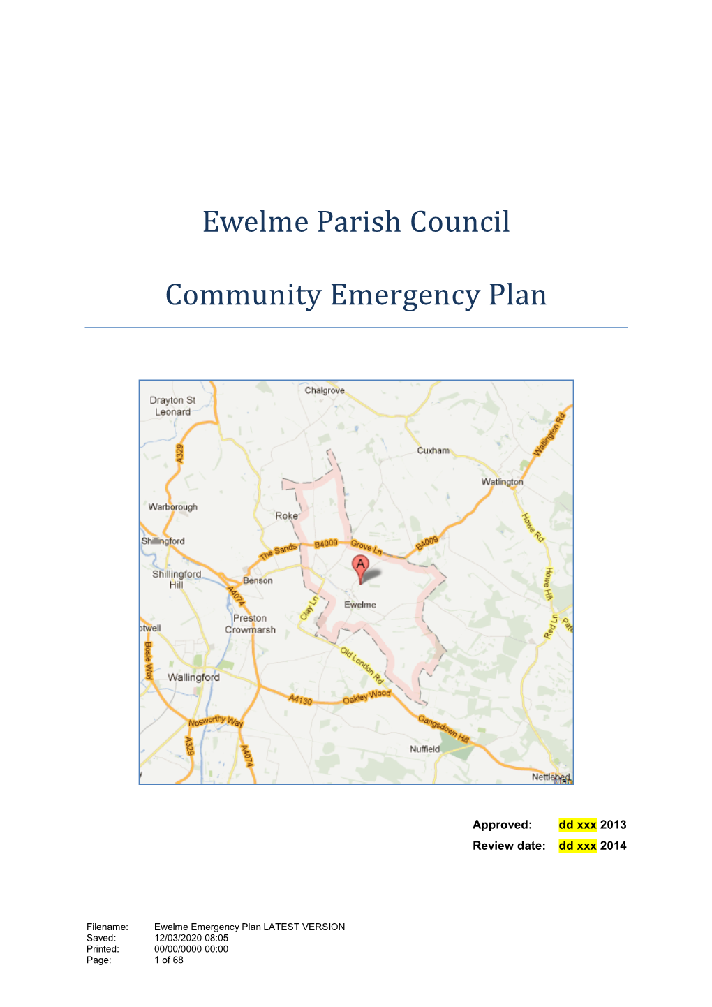 Ewelme Parish Council Community Emergency Plan