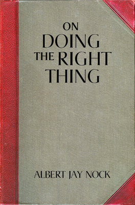 On Doing the Right Thing