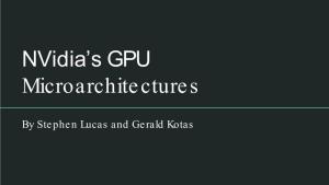 Nvidia's GPU Microarchitectures