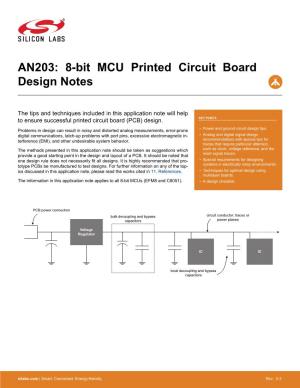 AN203: 8-Bit MCU Printed Circuit Board Design Notes