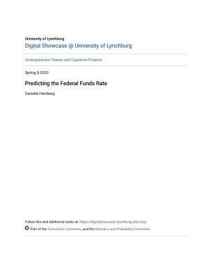 Predicting the Federal Funds Rate