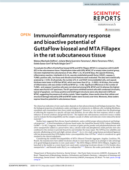 Immunoinflammatory Response and Bioactive Potential of Guttaflow