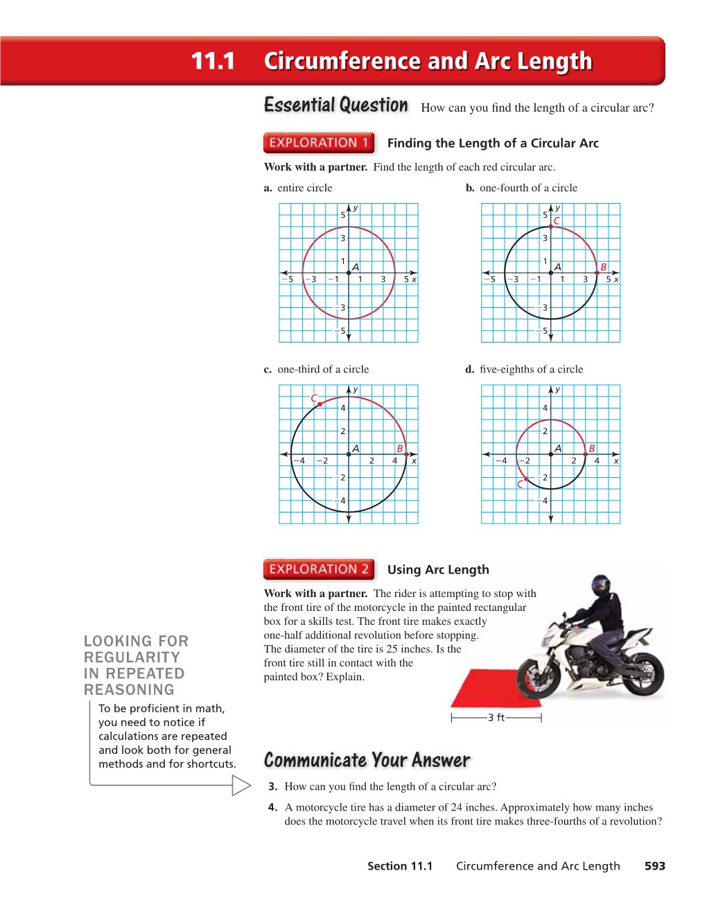 11.1 Circumference and Arc Length