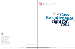 Cass Executive MBA Brochure