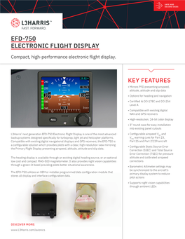 Efd-750 Electronic Flight Display