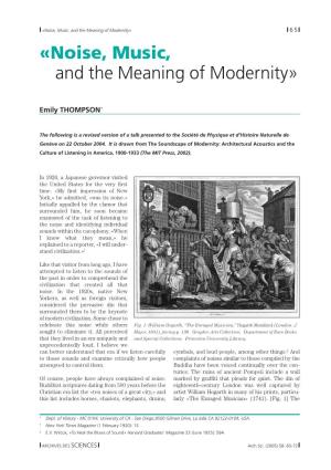 «Noise, Music, and the Meaning of Modernity» | 65| «Noise, Music, and the Meaning of Modernity»