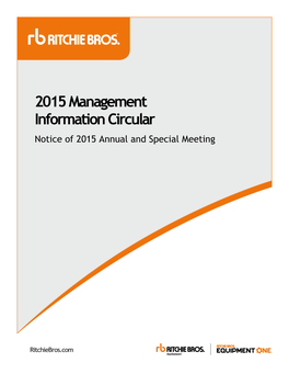 2015 Management Information Circular
