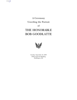 The Honorable Bob Goodlatte