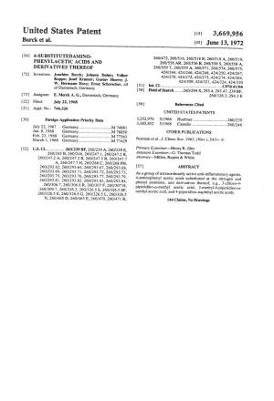 United States Patent 15) 3,669,956 Borck Et Al
