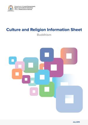 Culture and Religion Information Sheet Buddhism